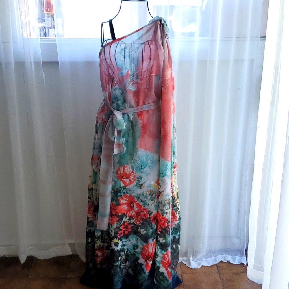 One Shoulder Maxi Dress